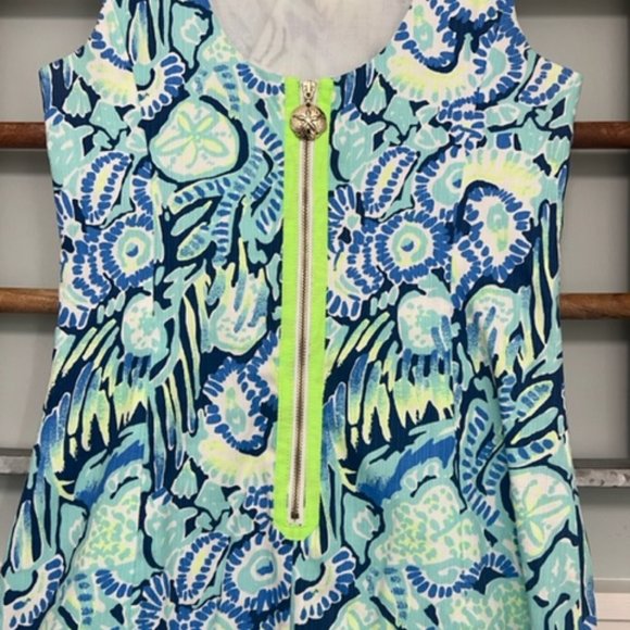 Lilly Pulitzer Delia shift dress size 0 blue green - Picture 9 of 11